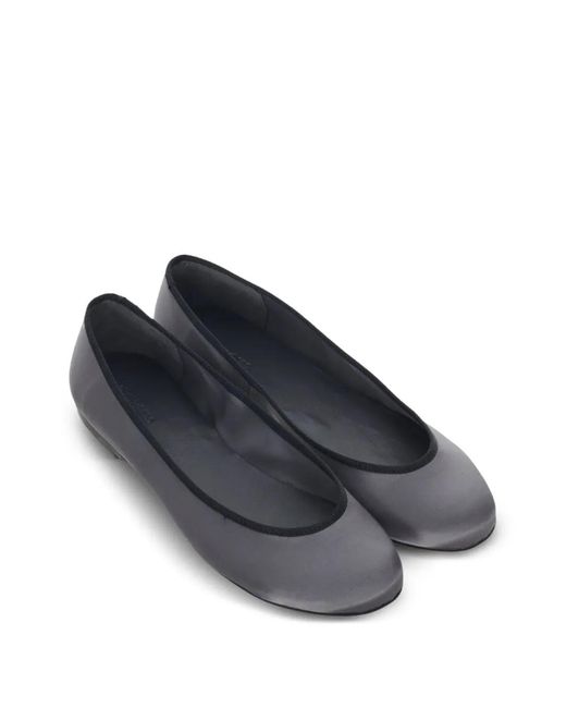 GIMAGUAS Gray Round-Toe Ballet Flats