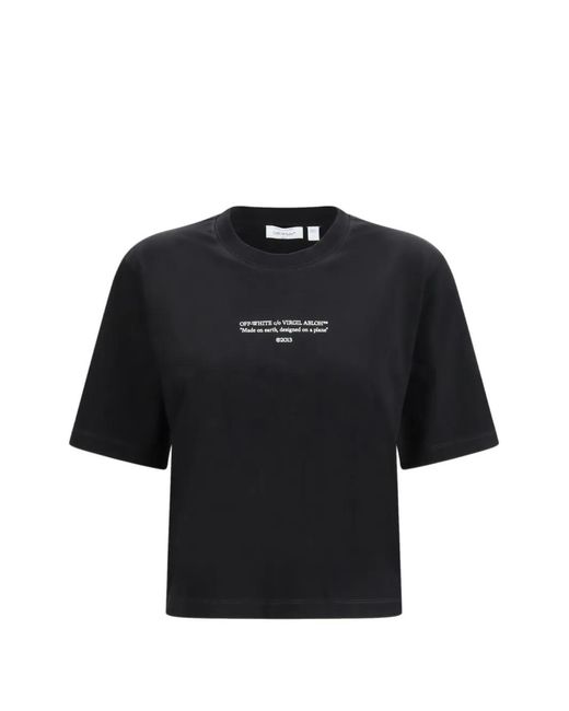 Off-White c/o Virgil Abloh Black T-Shirt With Chest Graphic