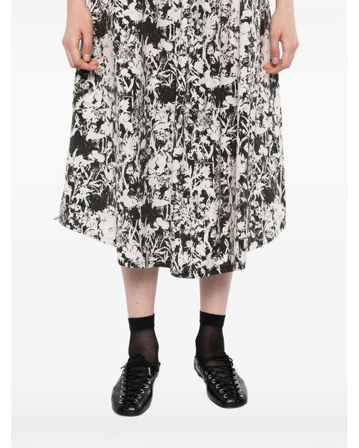 JNBY White Floral-Print Bandeau Skirt