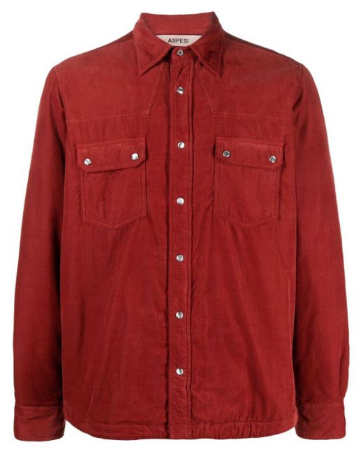 Aspesi Red Sergio Corduroy Shirt Jacket for men