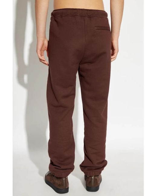 Lanvin Brown Logo-embroidered Track Pants for men