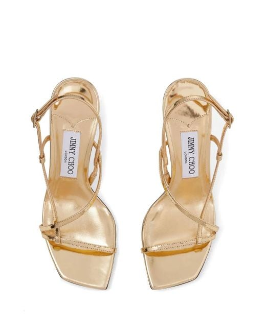 Sandalias Etana con tacón de 80 mm Jimmy Choo de color Metallic