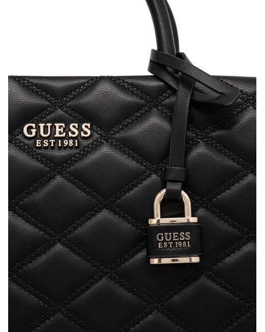 Guess Black Tote Bag mit Logo-Schriftzug