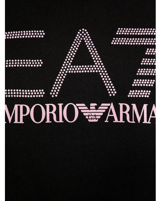 Sudadera con capucha y logo EA7 de color Black