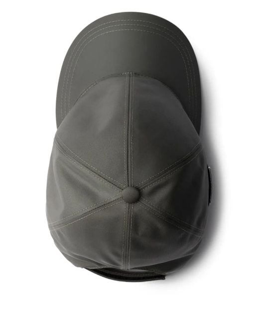 Prada Gray Re-Nylon Baseball Cap for men