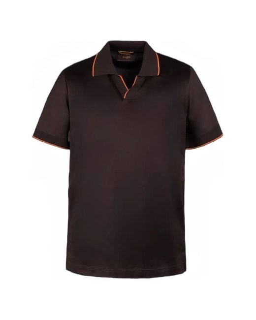 Moorer Black T-Shirt Bradley-Jcl for men