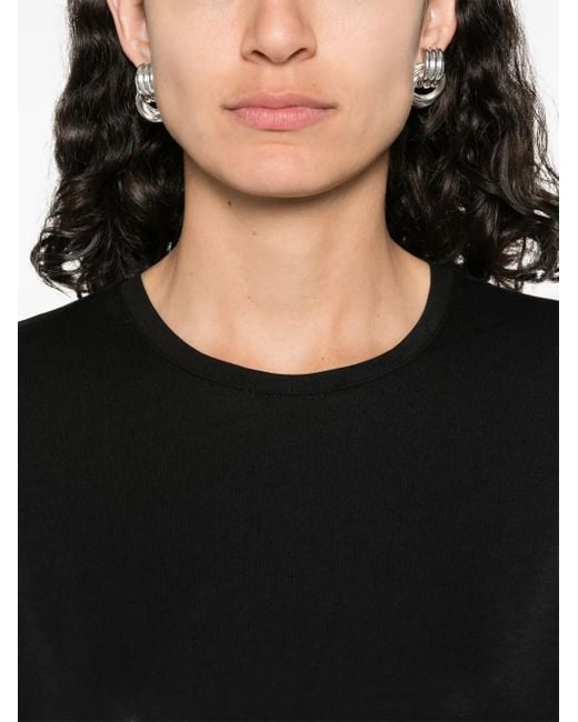 Totême Black Relaxed T-Shirt Dress