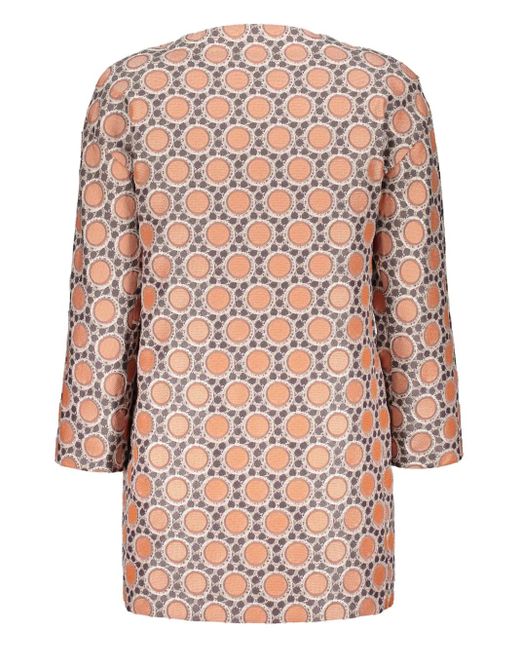 Moorer Pink Geometric-Pattern Jacket
