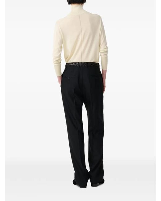 Studio Nicholson White Eide Ladder-Stitch Sweater