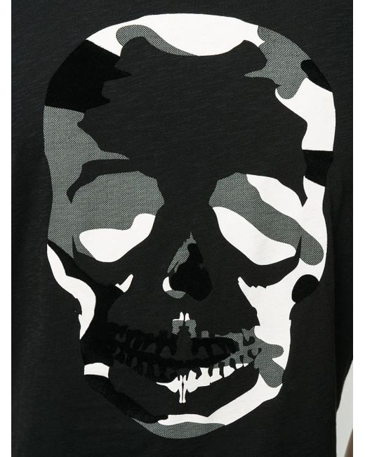 Zadig & Voltaire Black Stockholm Skull-Print T-Shirt for men
