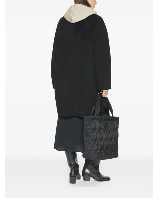 Maison Kitsuné Blue Button Wool Coat