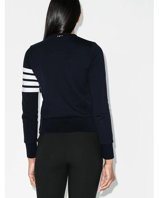 Thom Browne Blue Classic Loopback 4-Bar Sweatshirt