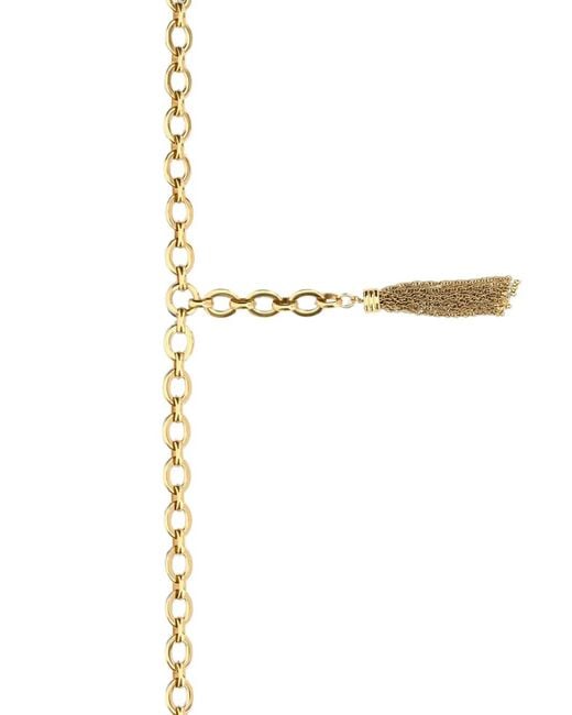 Chloé Metallic Tassel-Pendant Cable-Link Necklace