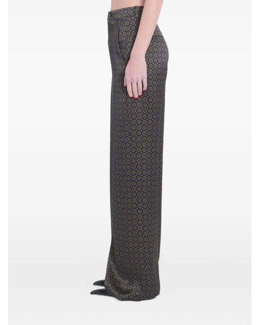 Saint Laurent Gray Patterned Trousers