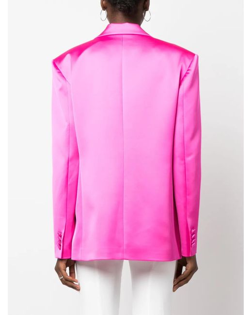 GIUSEPPE DI MORABITO Pink Doppelreihiger Blazer Mit Steigendem Revers