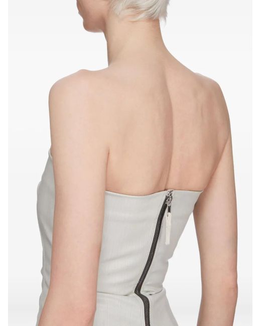 Rick Owens Brown Mini Bustier Top