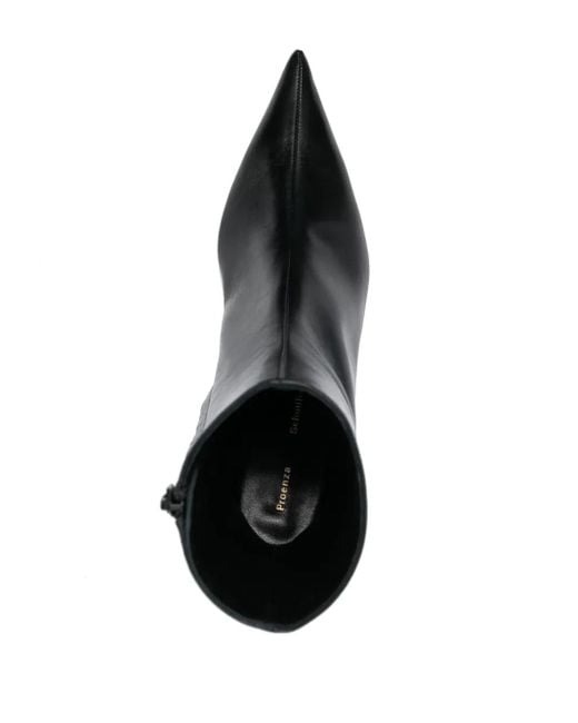 Proenza Schouler Spike Pointed Toe Ankle Boots In Black