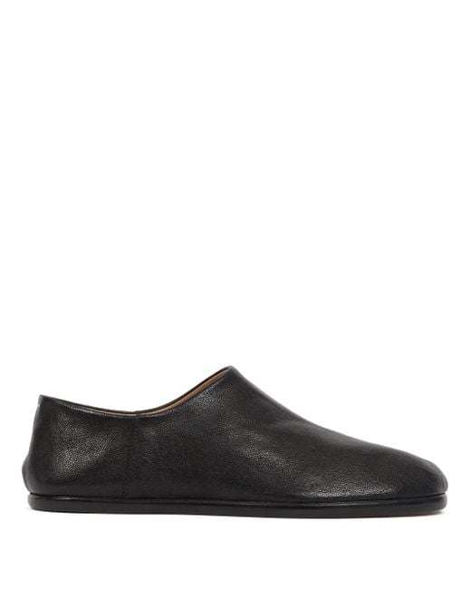 Maison Margiela Gray Smooth Leather Loafers With Split-Toe Design for men