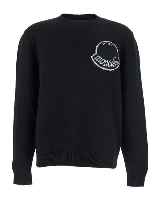 Moncler Black Logo Sweater for men