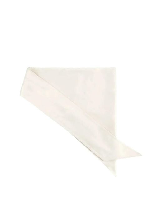 Carven White Pointed-Tips Scarf
