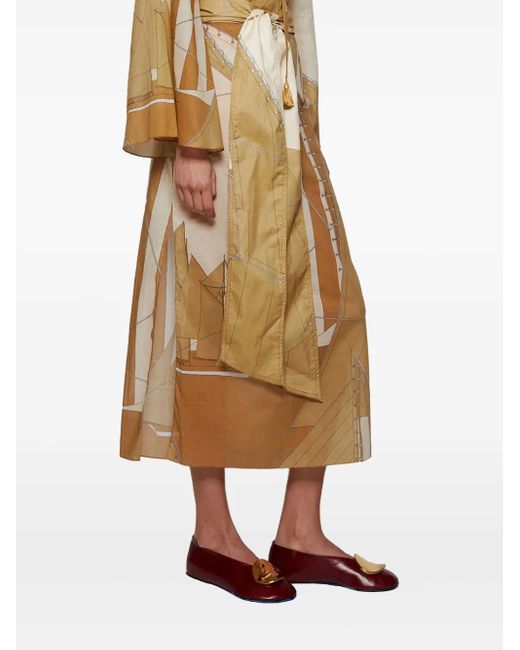 Jil Sander レザー フラットシューズ Red