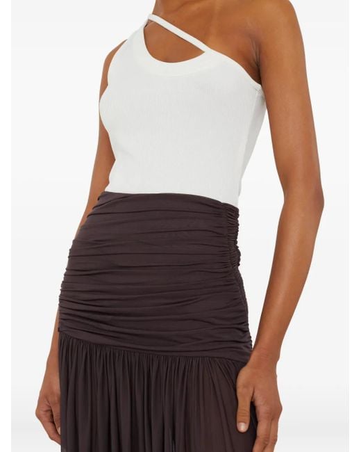 Christopher Esber Brown Orion Ruched Skirt