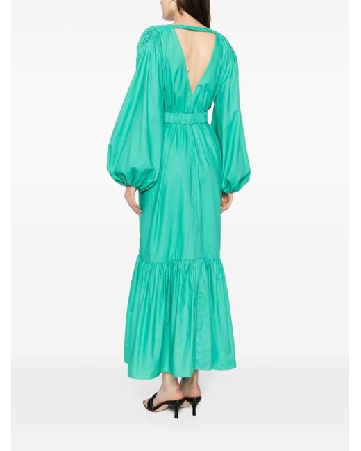 Acler Green Springer Belted Maxi Dress
