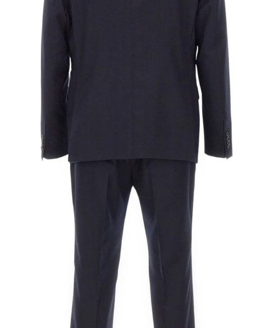 Tagliatore Blue Single-Breasted Slim-Fit Suit for men