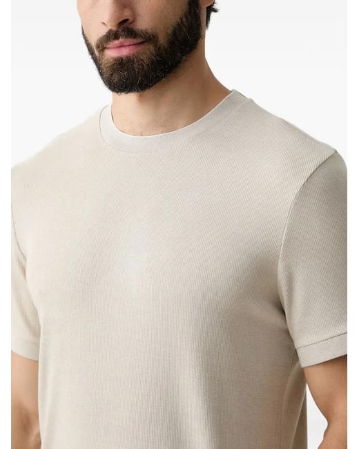 Joop! White Ribbed-Knit T-Shirt for men