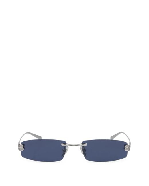 Balenciaga Blue Gossip S Rectangle-Frame Sunglasses
