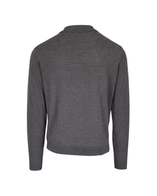 Peter Millar Gray Button-Up Collared Cardigan for men