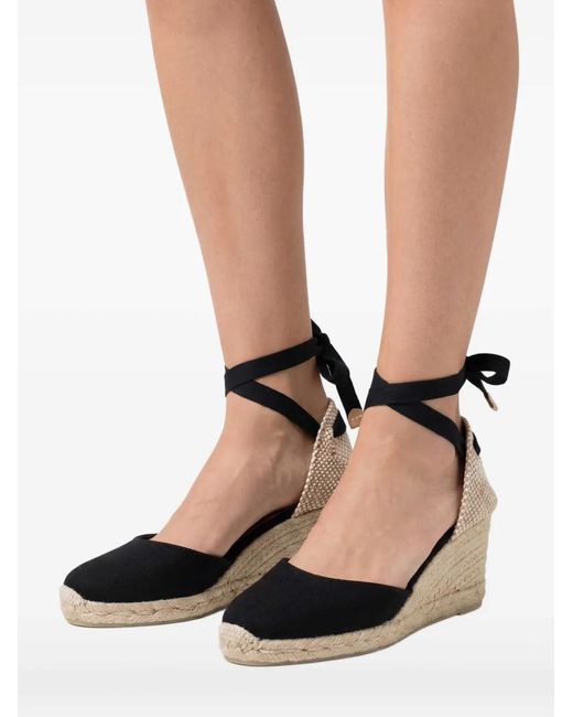 Castaner Black Wedge Espadrilles