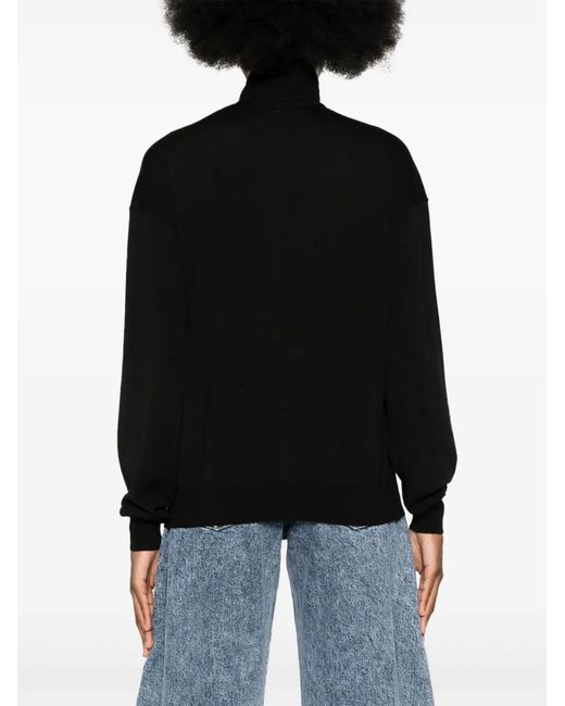 Saint Laurent Black Sweater Laine Fine