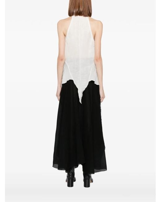 Ma+ White Asymmetrical Top