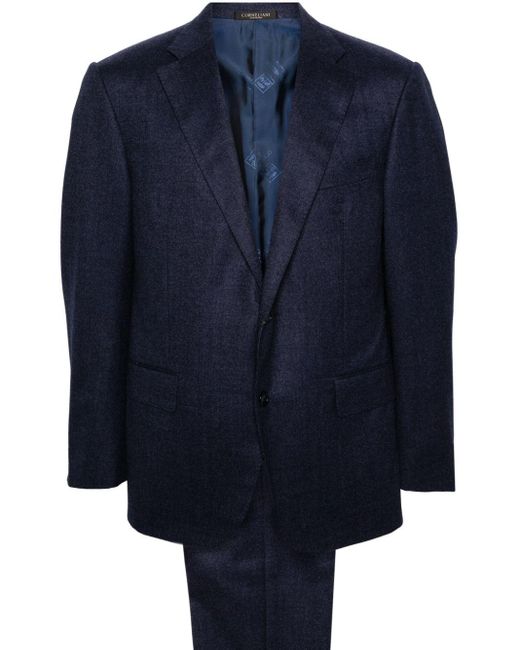 Corneliani Blue Single-breasted Virgin Wool Suit for men