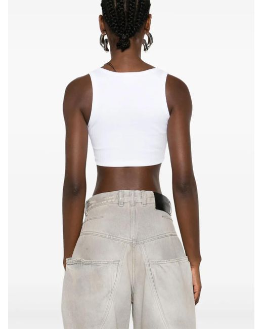 Gcds White Logo Bra Top