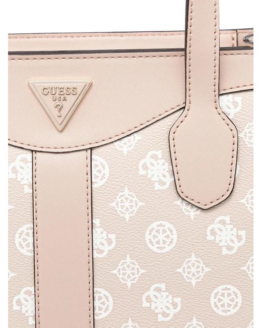 Guess Natural Monogram Tote Bag