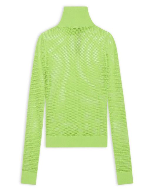 Jersey de malla con cuello vuelto Balenciaga de color Green