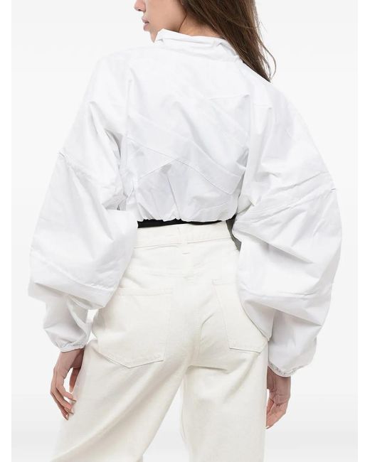 Reebok White Cardi B Drawstring Jacket