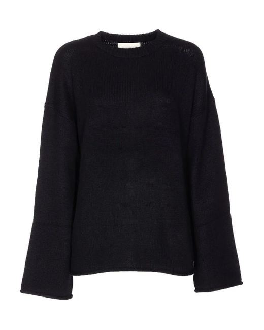 Lisa Yang Black Crew-neck Cashmere Sweater
