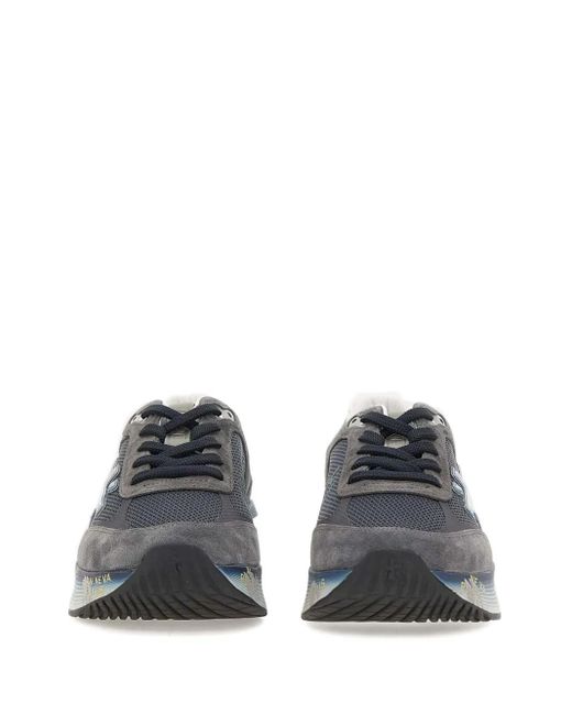 Premiata Blue Logo Heel Trainers for men