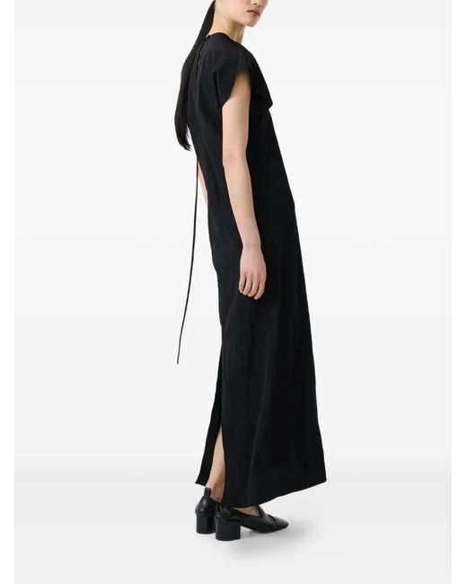 Studio Nicholson Black Surat Crew-Neck Maxi Dress