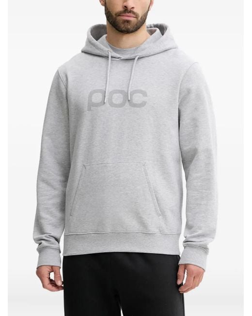 Poc Gray Logo-Print Hoodie for men