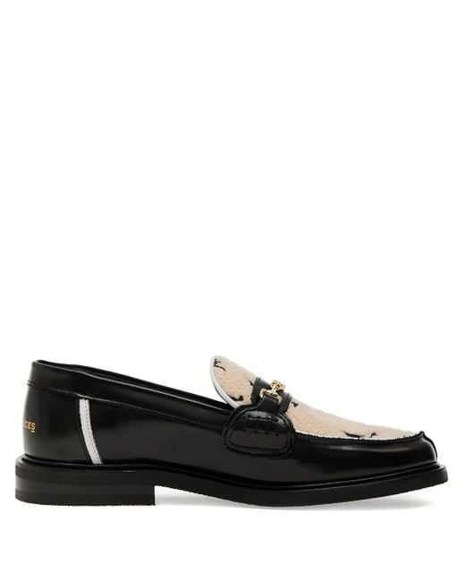 Filling Pieces Black Generations Loafer mit Lederbesatz