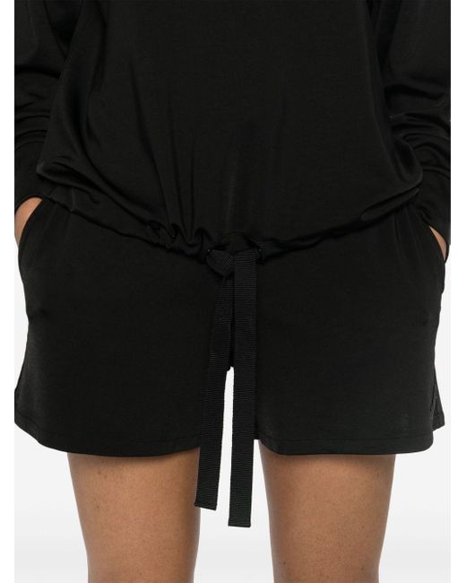Moncler Black Logo-Patch Shorts