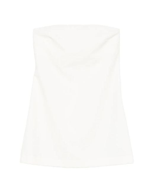 THE M.. White Sindy Strapless Mini Dress