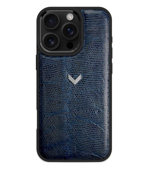 Velante Blue Lizard-Texture Iphone 16 Pro Max Phone Case
