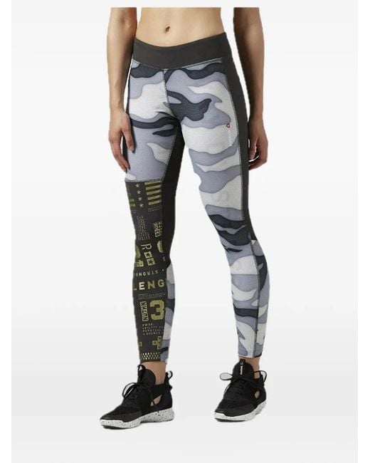 Reebok Black Patterned Leggings