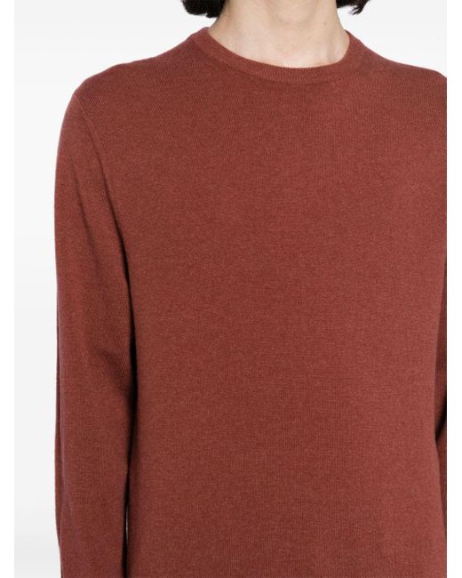 N.Peal Cashmere Red The Oxford Cashmere Jumper for men