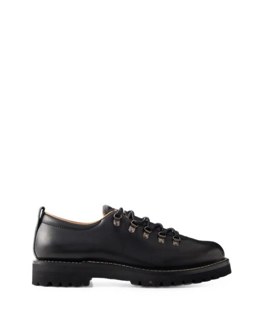 Church's Black Lace-Up Ridged-Sole Derby Shoes for men